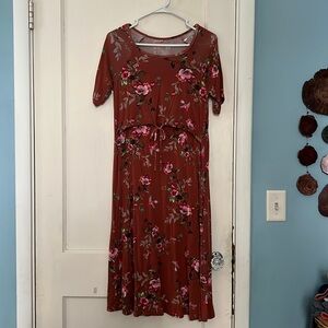 Latched Mama Tie-Front Nursing Dress Size Medium